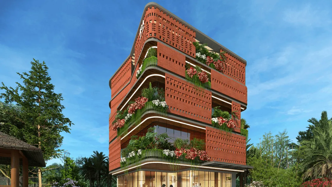 Aerial view of 34 premium villas at Valby Ira The Earth, Bilchikkanahalli