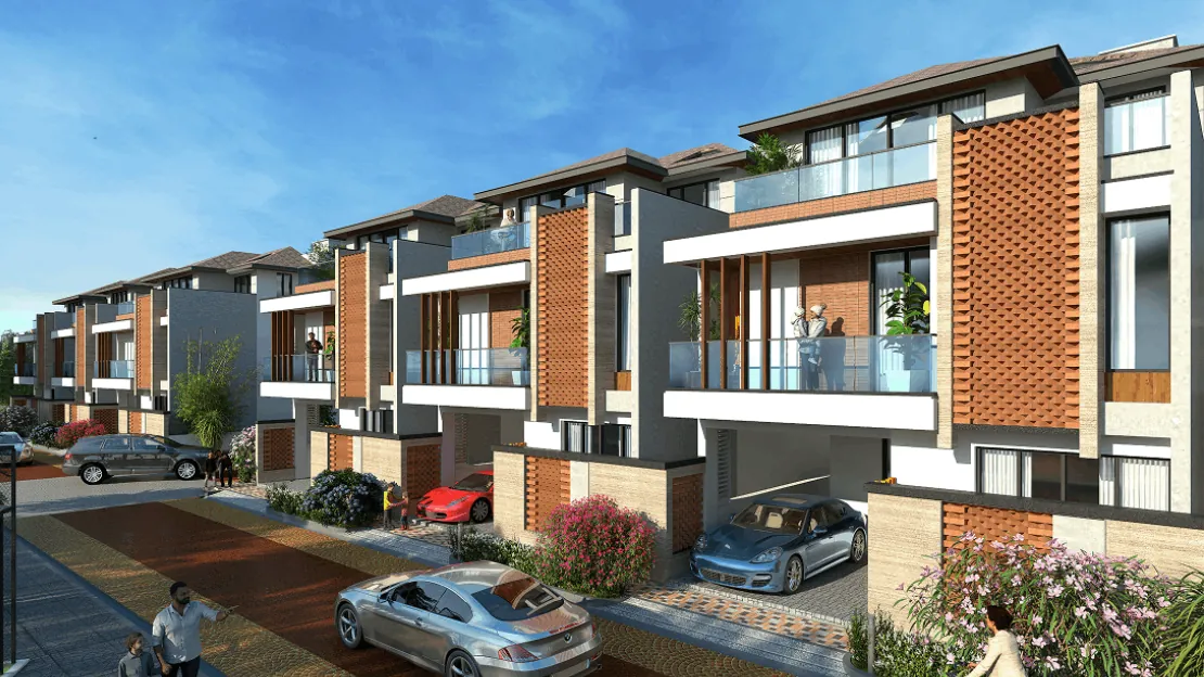 Happy family enjoying their new 5 BHK villa at Valby Ira The Earth